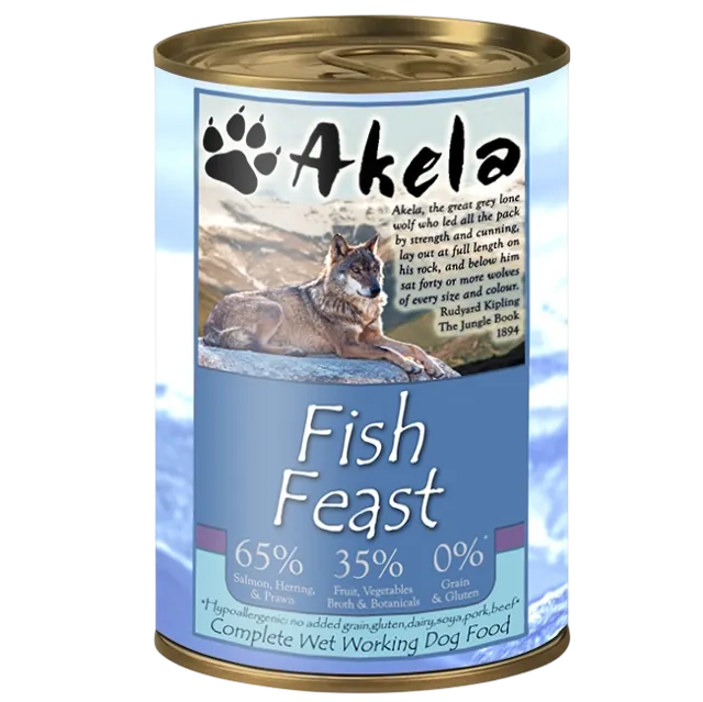 Akela Wet Working Dog Food – Fish Feast