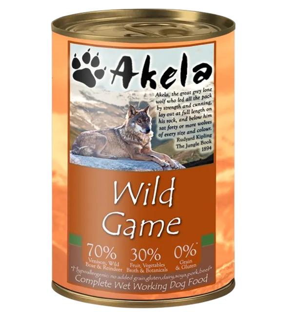 Akela Wet Working Dog Food – Wild Game