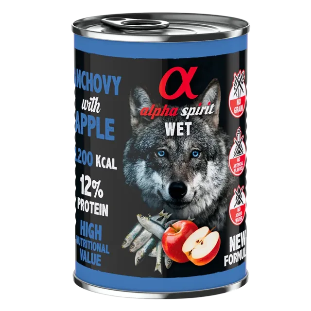 Alpha Spirit Complete Wet Canned – Anchovy with Red Apple