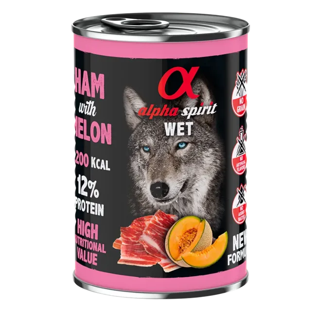 Alpha Spirit Complete Wet Canned – Ham with Melon