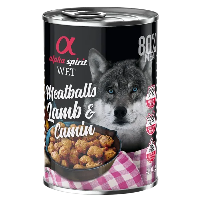 Alpha Spirit Complete Wet Meatballs – Lamb with Cumin