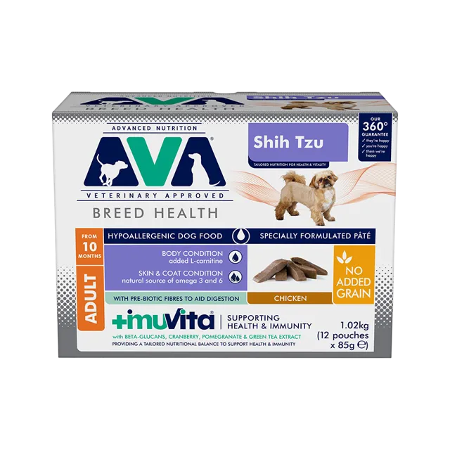 Ava Breed Health Shih Tzu Wet – Hypoallergenic Adult Pâté Pouches