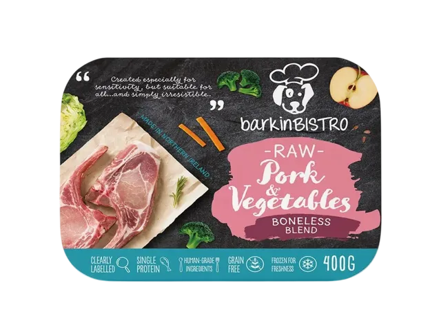 Barkin Bistro Boneless Blend Raw – Pork & Vegetables