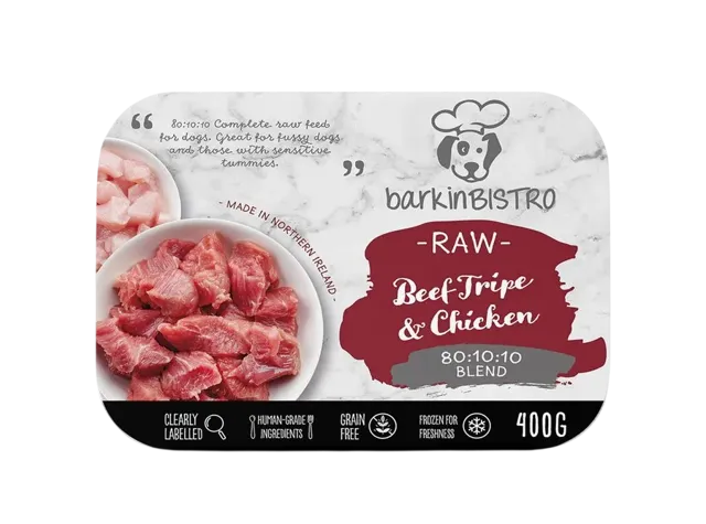 Barkin Bistro Raw Blends – Beef Tripe & Chicken