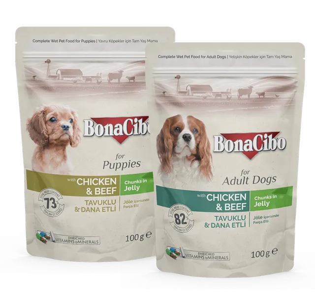 Bonacibo Pouches – Adult Chicken & Beef