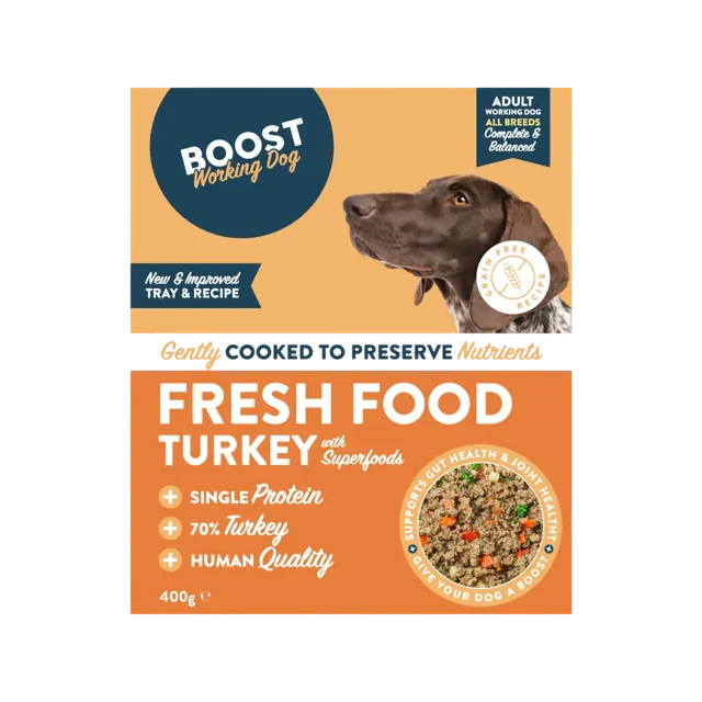 Boost Working Dog Trays – Turkey with Superfoods