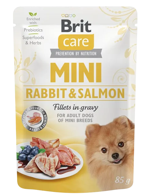 Brit Care Mini fillets in gravy – Rabbit & Salmon
