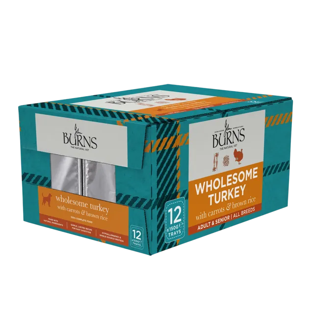 Burns Wet Food – Wholesome Turkey with Carrots & Brown Rice