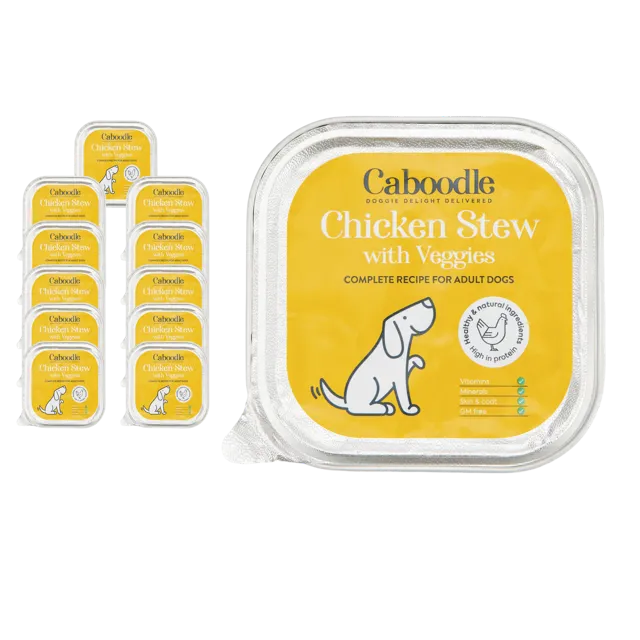 Caboodle Wet Food – Free run chicken stew with chunky vegetables