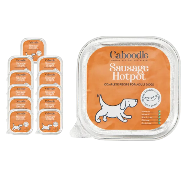 Caboodle Wet Food – Scrummy sausage hotpot with sweet potato