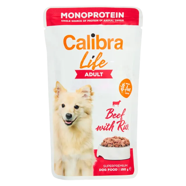 Calibra Life Adult Pouches – Beef with Rice