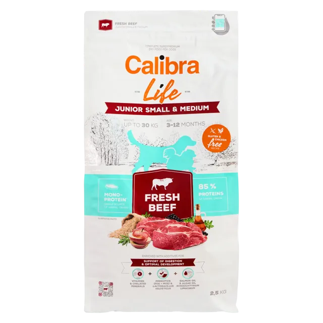 Calibra Life Fresh Beef Junior Small & Medium – —