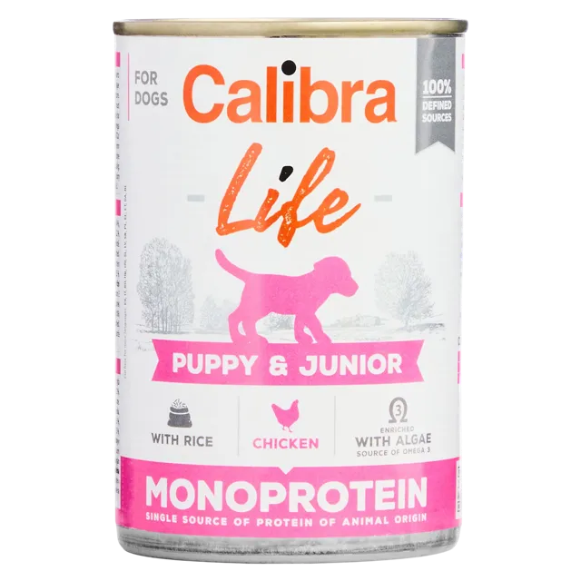Calibra Life Puppy & Junior Pouches – Chicken with Rice