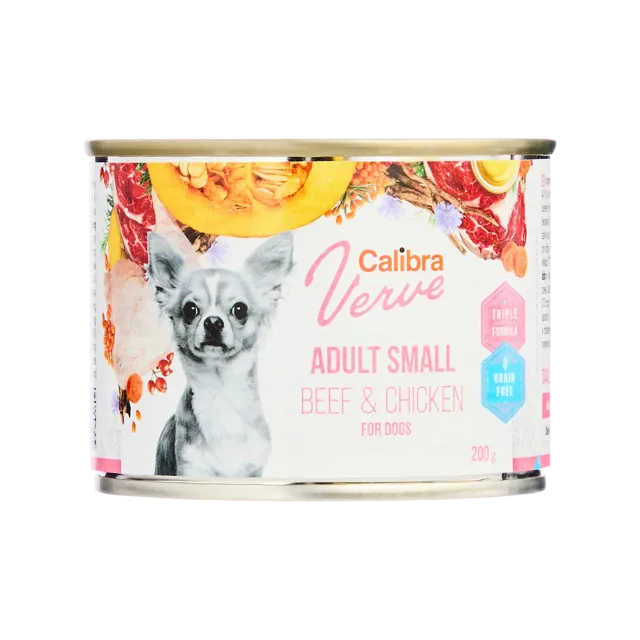 Calibra Verve Adult Small Cans – Beef & Chicken