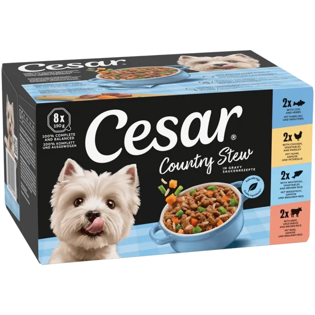 Cesar Country Stew Trays – Fish, Beef & Chicken