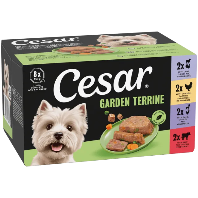 Cesar Garden Terrine Trays – Beef, Lamb, Poultry & Garden Vegetables