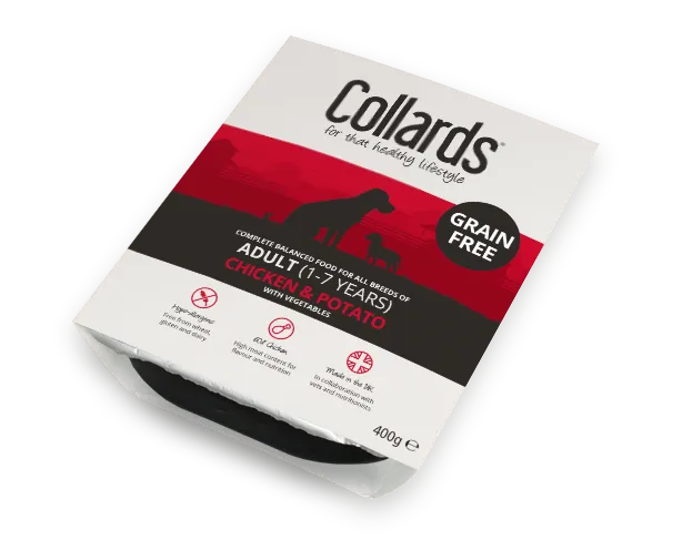 Collards Wet Dog Food Tray Adult – Chicken & Potato