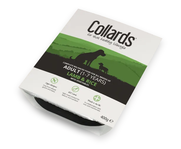 Collards Wet Dog Food Tray Adult – Lamb & Rice