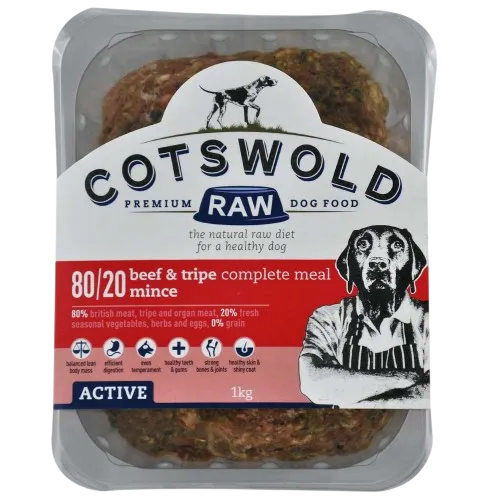 Cotswold Raw Active 80/20 Mince – Beef & Tripe