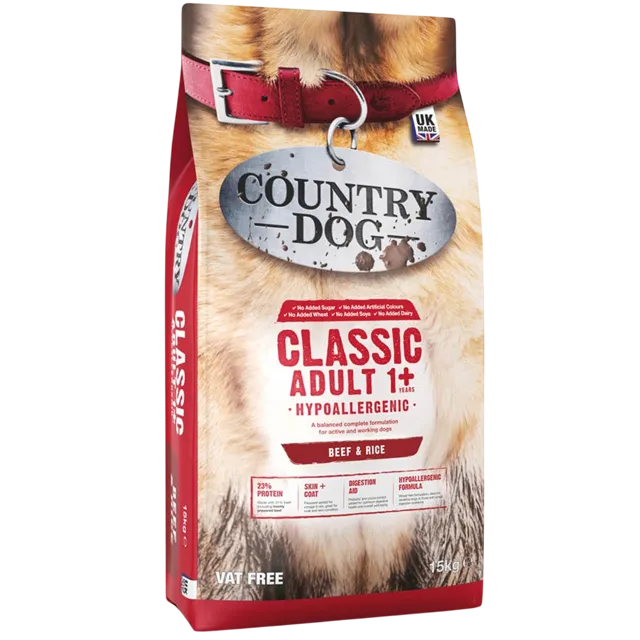 Country Dog Classic Adult 1+ – Beef & Rice