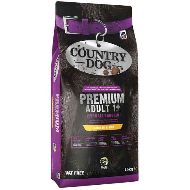 Country Dog Premium Adult 1+ – Chicken & Rice