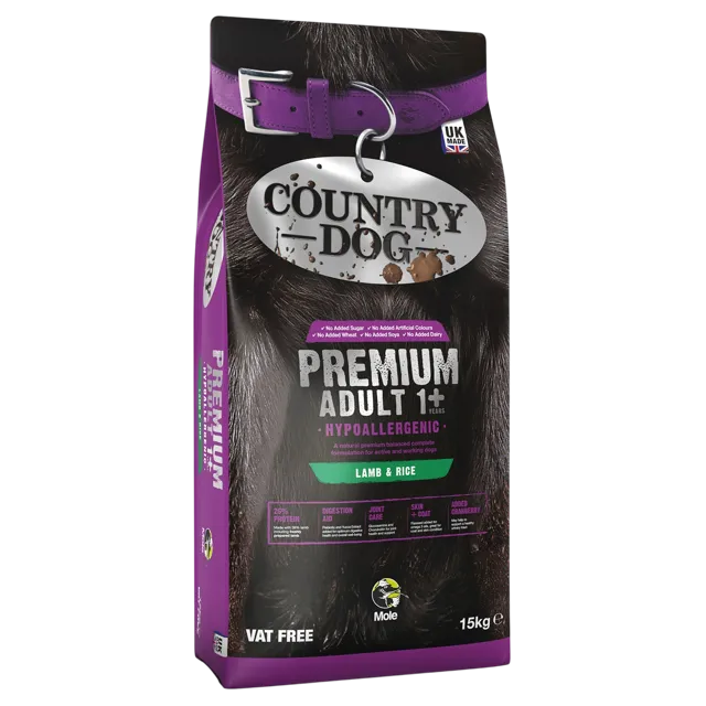 Country Dog Premium Adult 1+ – Lamb & Rice