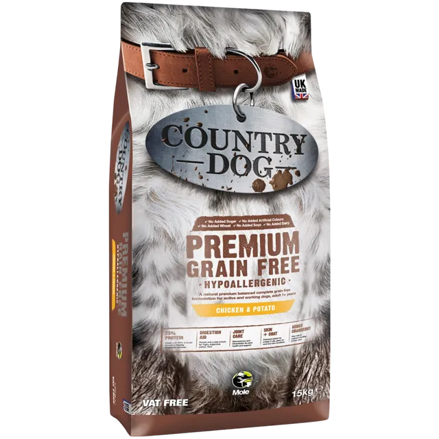 Country Dog Premium Grain Free Adult 1+ – Chicken & Potato