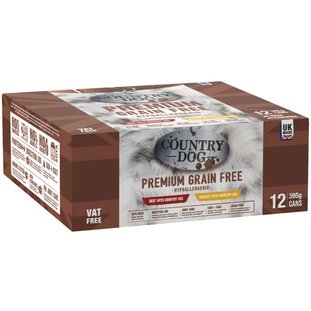 Country Dog Premium Grain Free Tins With Country Veg – Beef