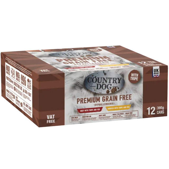 Country Dog Premium Grain Free Tins With Tripe – Chicken with Tripe and Veg