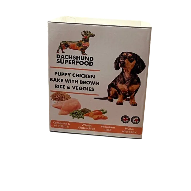 Dachshund Superfood Pate Private label – Puppy Chicken Bake with Brown Rice & Veggies