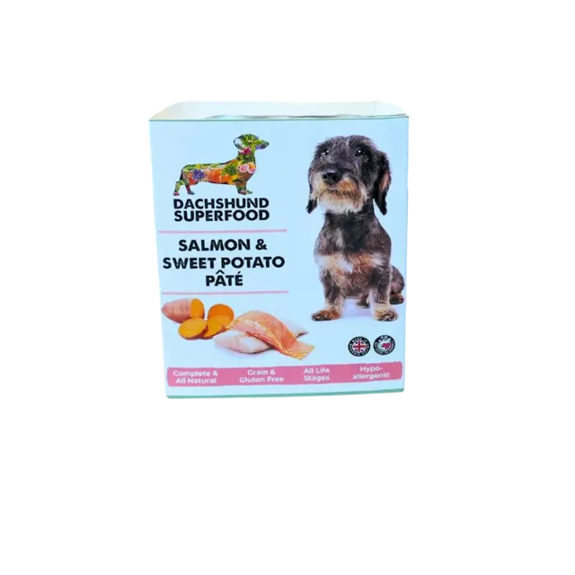 Dachshund Superfood Pate Private label – Salmon & Sweet Potato