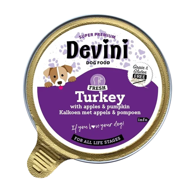 Devini Single Protein Wet Food – Turkey with Apples & Pumpkin