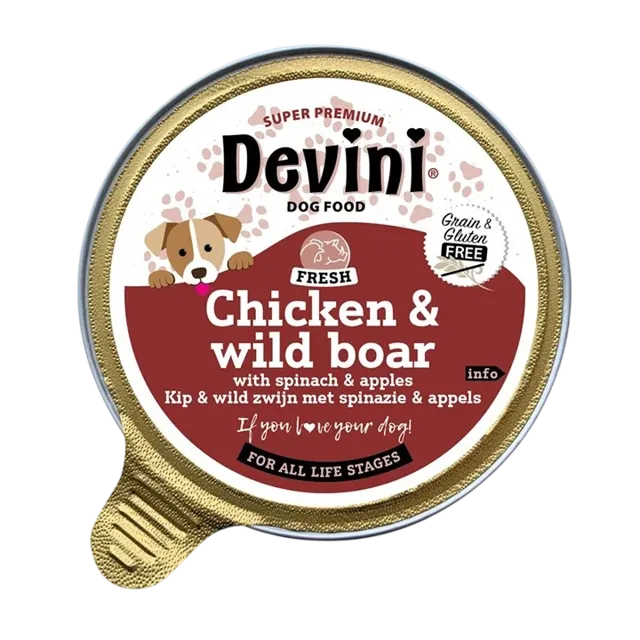 Devini Wet Food – Chicken & Wild Boar