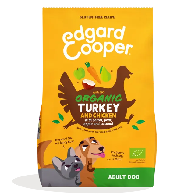 Edgard & Cooper Adult Bio-Organic Kibble – Free-range Turkey And Chicken