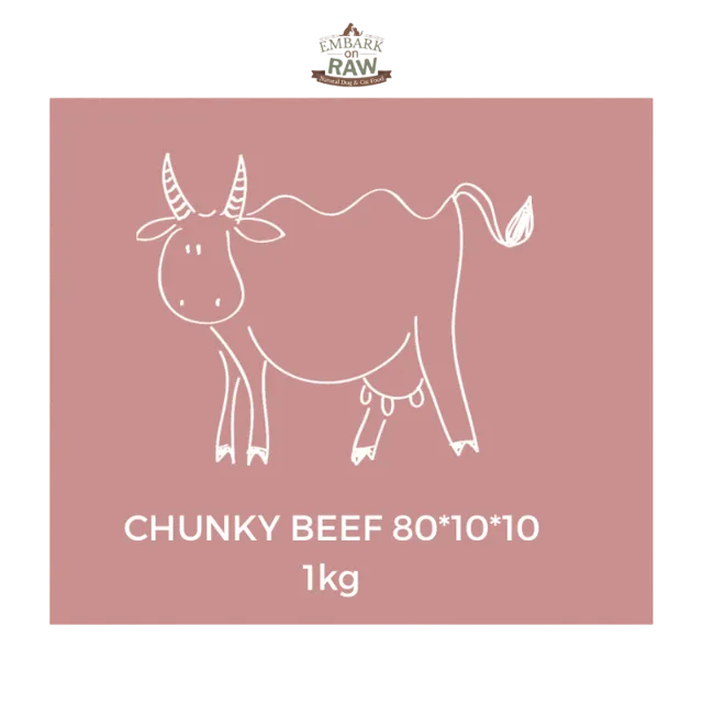 Embark on Raw Chunky 80/10/10 – Beef