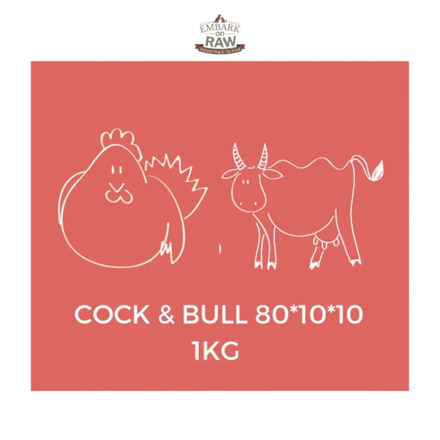 Embark on Raw Chunky 80/10/10 – Cock & Bull