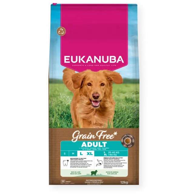 Eukanuba Grain Free Adult Large Breed Rich in Lamb – —