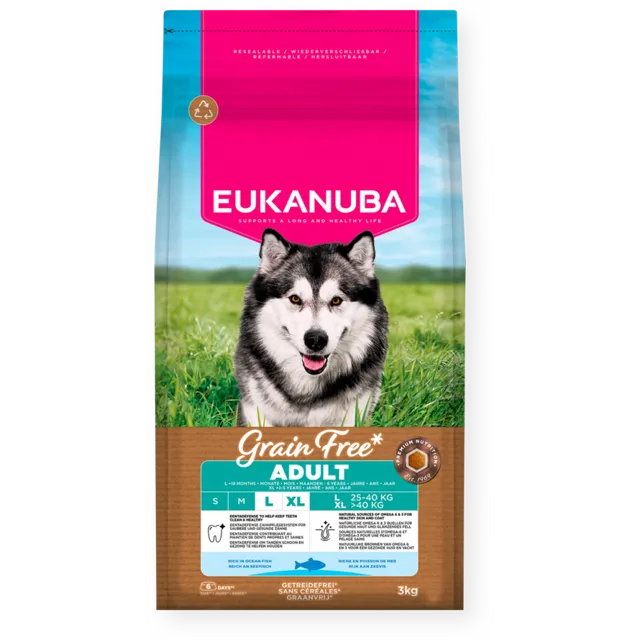 Eukanuba Grain Free Adult Large Breed Rich in Ocean Fish – —