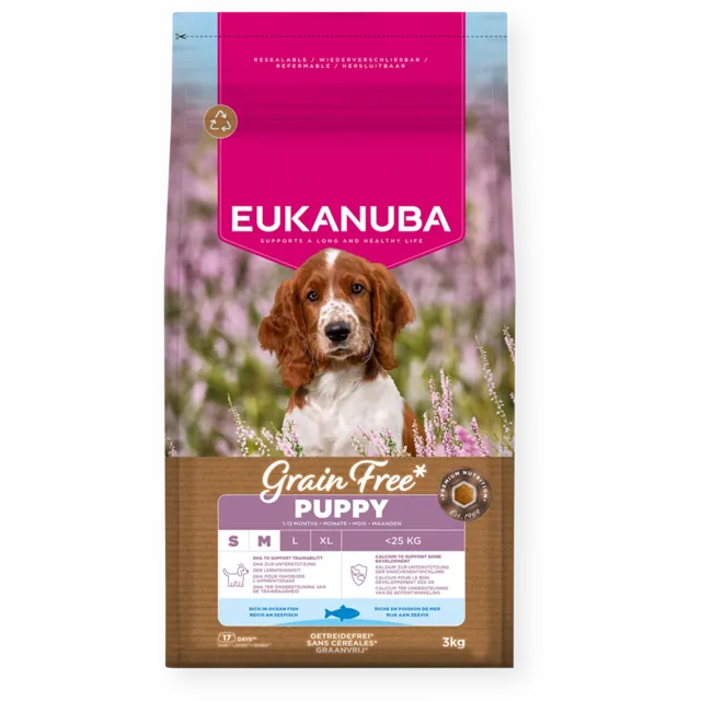 Eukanuba Grain Free Puppy Small/Medium Breed Rich in Ocean Fish – —