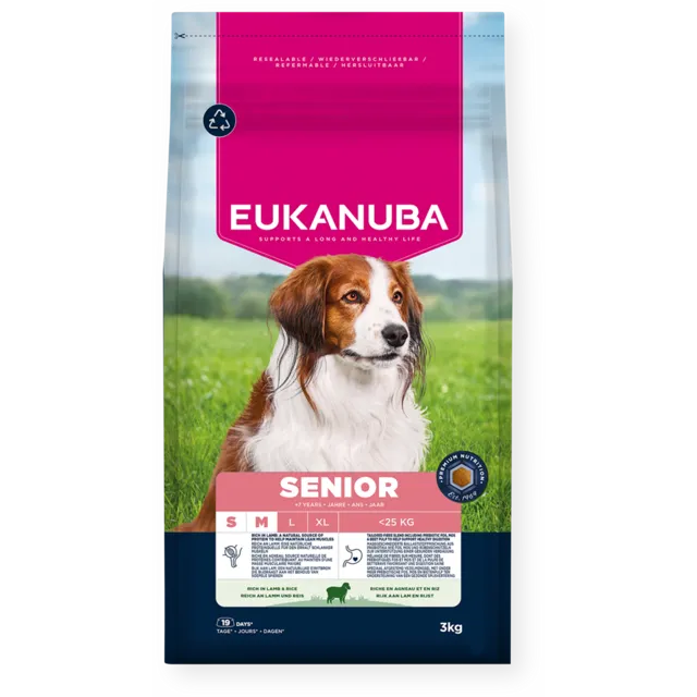 Eukanuba Senior Small/Medium Breed Rich in Lamb & Rice – —