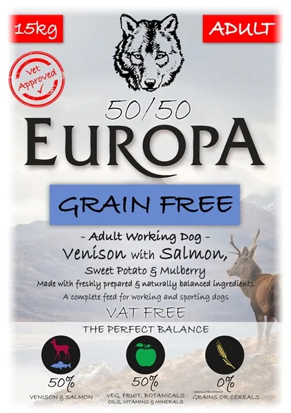 Europa 50/50 Grain Free – Venison & Salmon