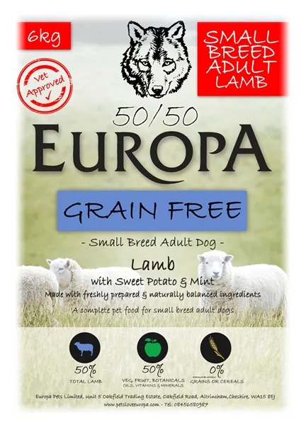 Europa Grain Free Small Breed – 50/50 Lamb