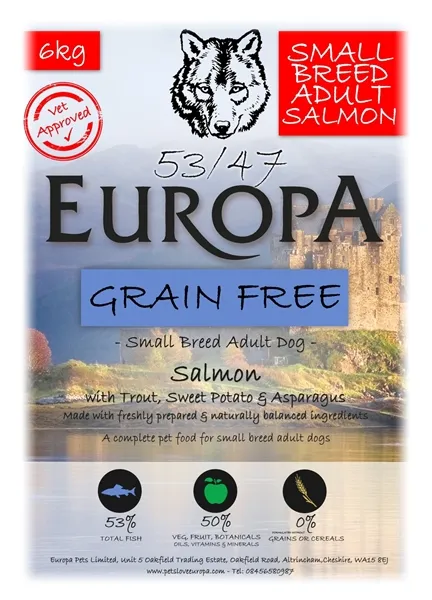 Europa Grain Free Small Breed – 53/47 Salmon & Trout