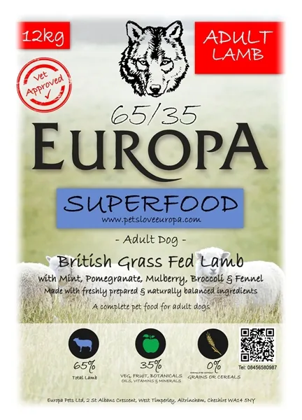 Europa Super Food 65/35 – British Grass Fed Lamb