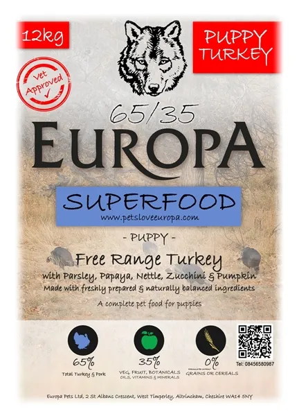 Europa Super Food 65/35 Puppy – Free Range Turkey