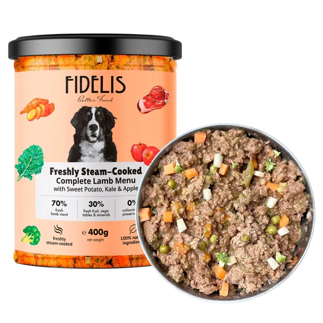 Fidelis Fresh Menu (novel protein recipes) – Lamb with Sweet Potato, Kale & Apple