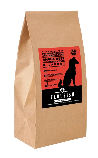 Flourish Grain Free Working and Sporting Dog – Beef, Sweet Potato and Carrot