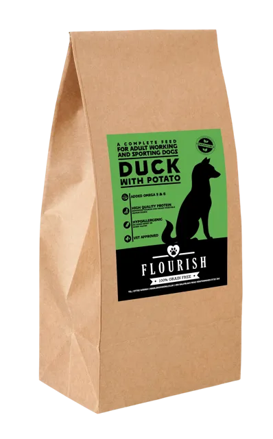 Flourish Grain Free Working and Sporting Dog – Duck and Potato (Hypoallergenic)