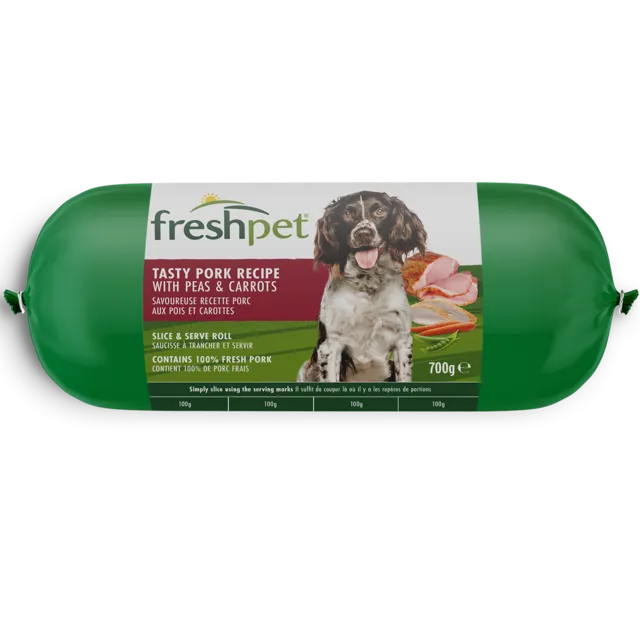Freshpet Select Rolls – Tasty Pork with Peas & Carrots