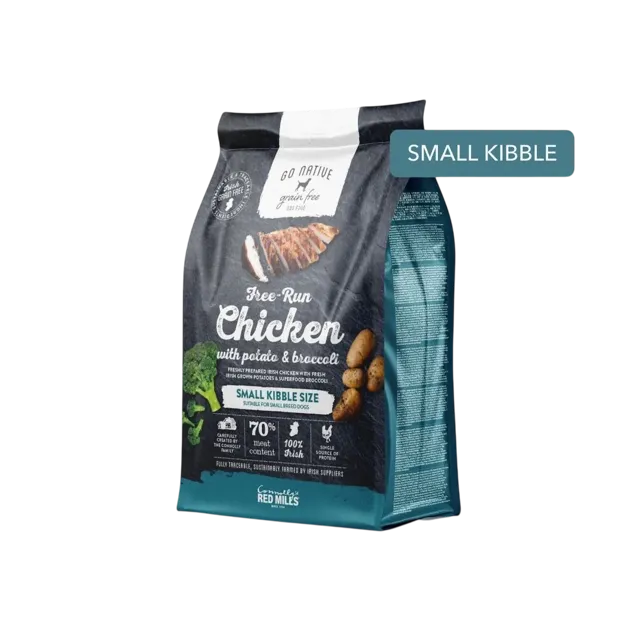 Go Native Adult – Free Run Chicken With Potato & Broccoli (Small Kibble)